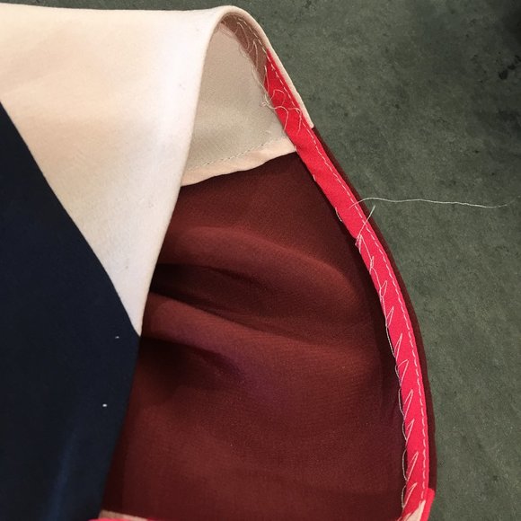 KATE SPADE Multi-Color Colorblock 100% Silk Tie Back Collar Short Sleeve Shirt - Picture 10 of 10